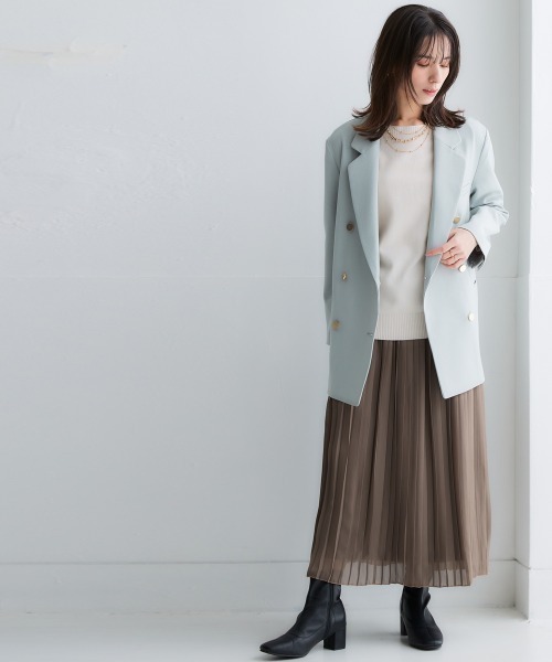nissen(ニッセン)の「【花粉がつきにくい】編地切替ボートネックニット(ニット/セーター・レディース・ピンク/サックスブルー系/ミント/キナリ/ブラック/オレンジ/ライトグレー・LL/L/M/3L/S)」の18枚目の写真