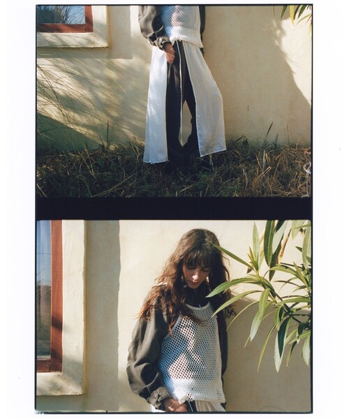 BEAMS BOY(ビームスボーイ)の「maturely / サテン ラップ スカート(スカート・レディース・ホワイト/ブラック・ONE SIZE)」の7枚目の写真