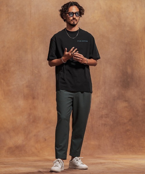 Jih Nunc(ジーヌンク)の「mt9432-オーガニックコットンプリントT Tシャツ(Tシャツ/カットソー・メンズ・ホワイト/ブラック・L/M/S)」の8枚目の写真