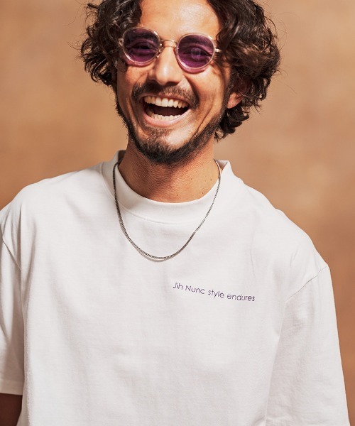 Jih Nunc(ジーヌンク)の「mt9432-オーガニックコットンプリントT Tシャツ(Tシャツ/カットソー・メンズ・ホワイト/ブラック・L/M/S)」の10枚目の写真