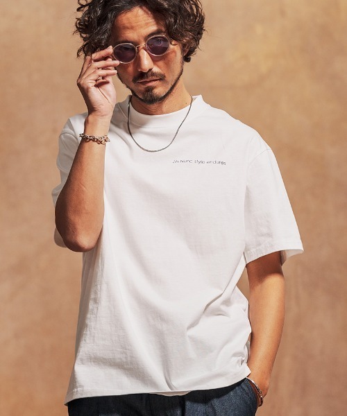 Jih Nunc(ジーヌンク)の「mt9432-オーガニックコットンプリントT Tシャツ(Tシャツ/カットソー・メンズ・ホワイト/ブラック・L/M/S)」の11枚目の写真