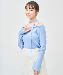【お値下げ中 未使用】31Sons de modeボリュームスリーブリボンニット トランテアン ソン ドゥ モード 31 Sons de mode 2025春夏新作