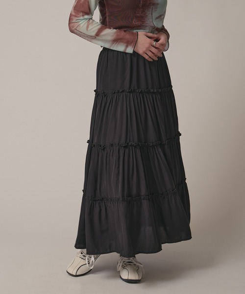 セール】△Frill Tiered Skirt / フリルティアードスカート