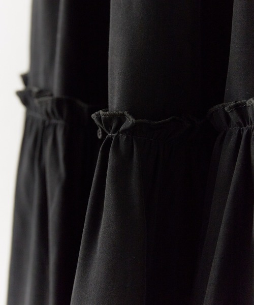 BLANK (ブランク)の「▲Frill Tiered Skirt / フリルティアードスカート(スカート・レディース・ナチュラル/ブラック/ブルー/ピンク/ホワイト・FREE)」の9枚目の写真