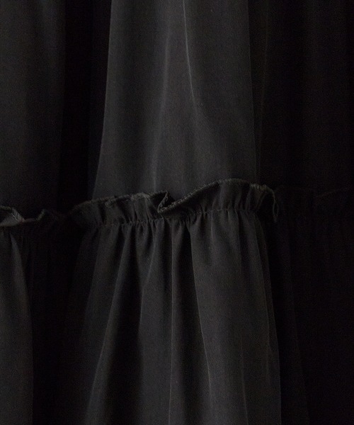 BLANK (ブランク)の「▲Frill Tiered Skirt / フリルティアードスカート(スカート・レディース・ナチュラル/ブラック/ブルー/ピンク/ホワイト・FREE)」の7枚目の写真