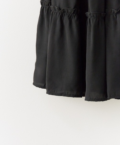 BLANK (ブランク)の「▲Frill Tiered Skirt / フリルティアードスカート(スカート・レディース・ナチュラル/ブラック/ブルー/ピンク/ホワイト・FREE)」の8枚目の写真