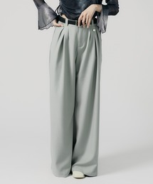 Chick（チック）の「2tuck Belted Wide Slacks / 2タック ベルト付き ハイウエストワイドスラックス（スラックス）」