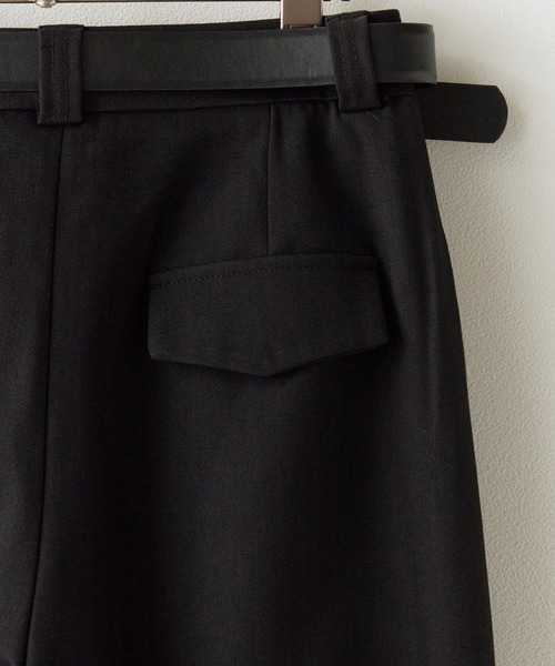 Chick（チック）の「2tuck Belted Wide Slacks / 2タック ベルト付き ハイウエストワイドスラックス（スラックス・レディース・グレー/ブラック/ナチュラル/チャコール・FREE）」の13枚目の写真