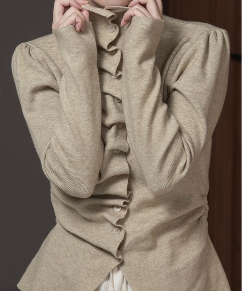 lawgy（ラウジー）の「high neck front wave knit / ハイネック