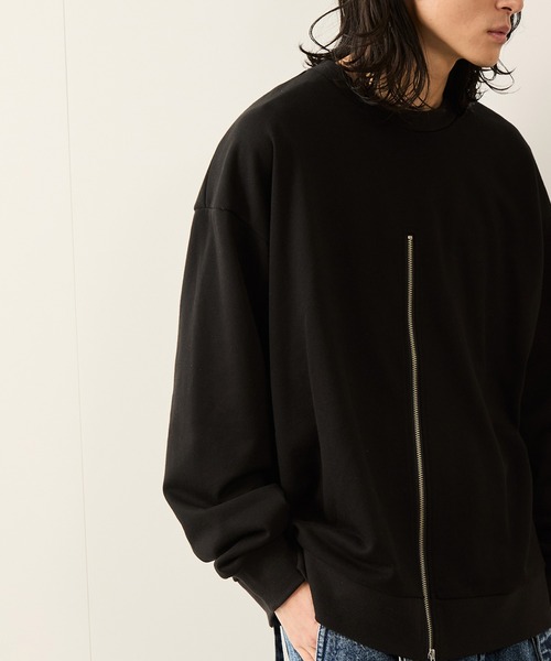 JUNRED(ジュンレッド)の「フロントジップスウェットクルー(Tシャツ/カットソー・メンズ・ブラック/グレー/ブルー系その他4・S/M/L)」の18枚目の写真