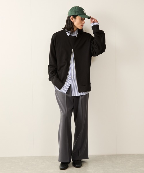JUNRED(ジュンレッド)の「フロントジップスウェットクルー(Tシャツ/カットソー・メンズ・ブラック/グレー/ブルー系その他4・S/M/L)」の21枚目の写真