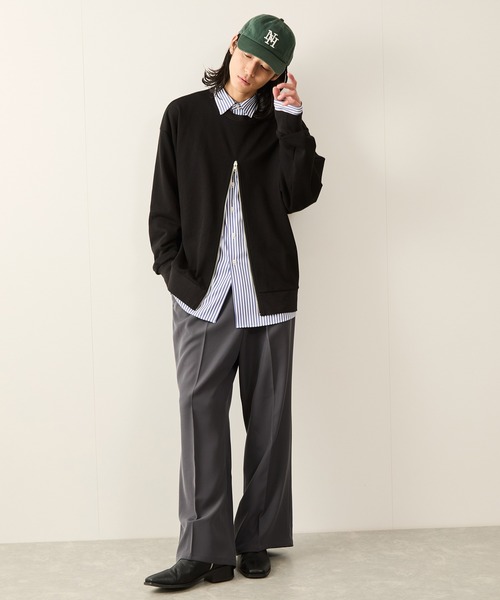 JUNRED(ジュンレッド)の「フロントジップスウェットクルー(Tシャツ/カットソー・メンズ・ブラック/グレー/ブルー系その他4・S/M/L)」の20枚目の写真
