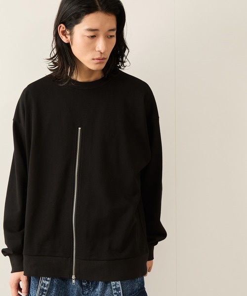JUNRED(ジュンレッド)の「フロントジップスウェットクルー(Tシャツ/カットソー・メンズ・ブラック/グレー/ブルー系その他4・S/M/L)」の14枚目の写真