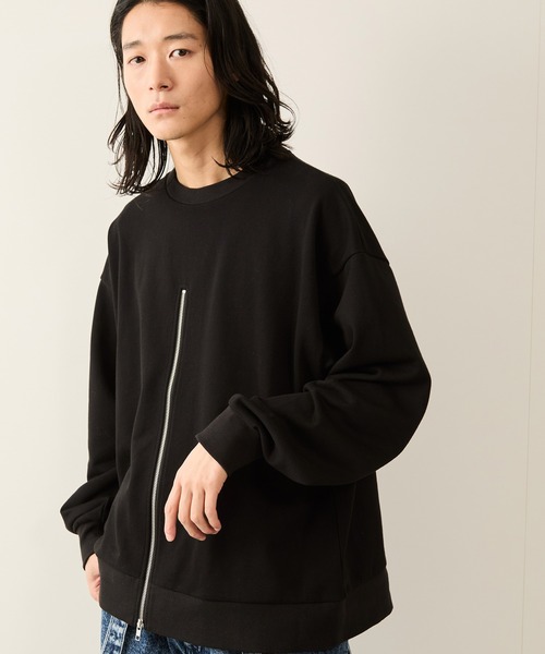 JUNRED(ジュンレッド)の「フロントジップスウェットクルー(Tシャツ/カットソー・メンズ・ブラック/グレー/ブルー系その他4・S/M/L)」の17枚目の写真