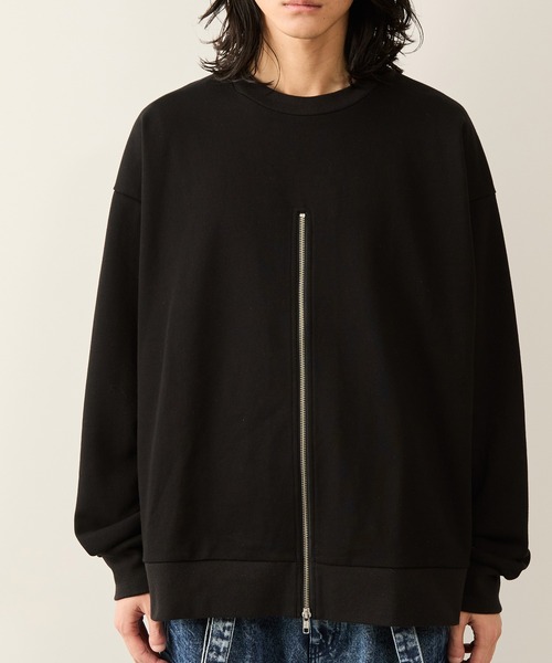JUNRED(ジュンレッド)の「フロントジップスウェットクルー(Tシャツ/カットソー・メンズ・ブラック/グレー/ブルー系その他4・S/M/L)」の13枚目の写真