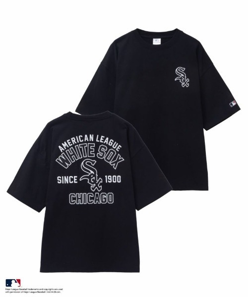MLB(メジャーリーグベースボール)の「【別注限定展開】MLB ツイルワッペン刺繍Tシャツ 【Los Angeles Dodgers / New York Yankees / Chicago White Sox】(Tシャツ/カットソー・メンズ・アッシュグレー/ブラック/ネイビー・M/L/XL)」の2枚目の写真