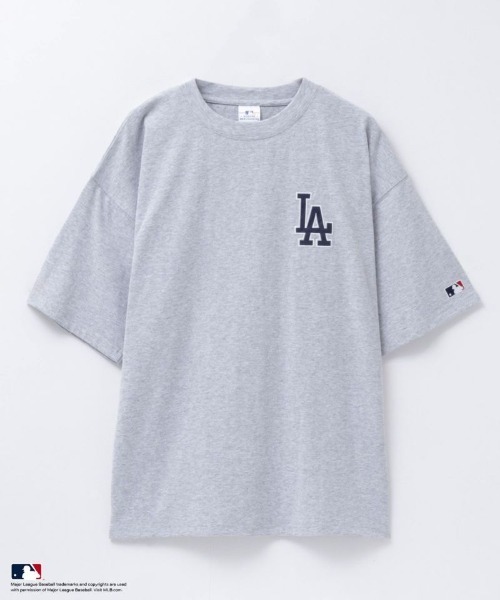 MLB(メジャーリーグベースボール)の「【別注限定展開】MLB ツイルワッペン刺繍Tシャツ 【Los Angeles Dodgers / New York Yankees / Chicago White Sox】(Tシャツ/カットソー・メンズ・アッシュグレー/ブラック/ネイビー・M/L/XL)」の4枚目の写真