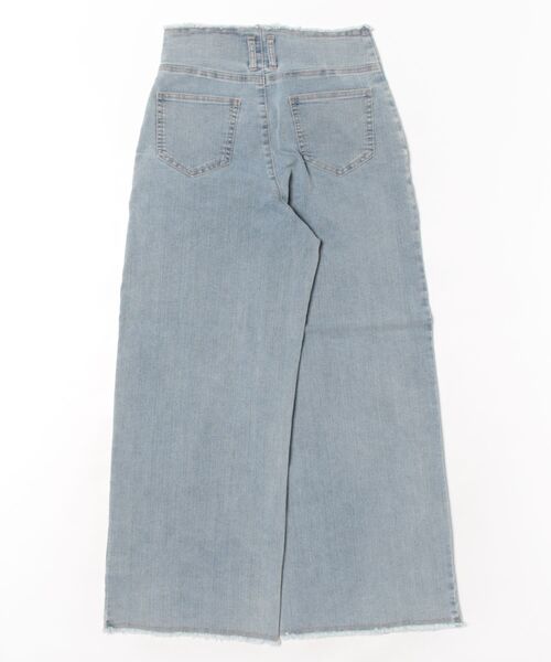 M.deux（エムドゥ）の「〇カットオフワイドデニム〇（デニムパンツ・レディース・ライトイエロー/サックスブルー・MEDIUM）」の12枚目の写真