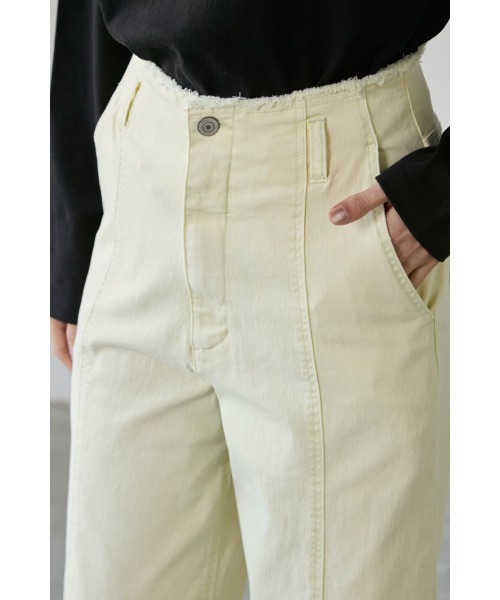 M.deux（エムドゥ）の「〇カットオフワイドデニム〇（デニムパンツ・レディース・ライトイエロー/サックスブルー・MEDIUM）」の8枚目の写真