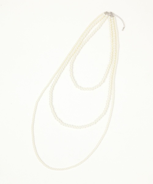 LEPSIM（レプシィム）の「3連ボールネックレス　287544（ネックレス・レディース・アイボリー/シルバー/シルバー系その他/ゴールド・ONE SIZE）」の6枚目の写真