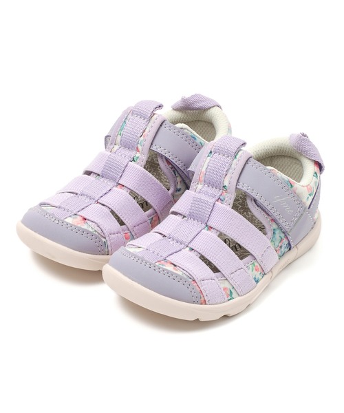 IFME(イフミー)の「KIDS|ifme CALIN 水彩花柄ウォーターシューズ(サンダル・キッズ・グリーン/ピンク/パープル・15.0cm/15.5cm/16.0cm/18.5cm/19.0cm/19.5cm/20.0cm/20.5cm/21.0cm/16.5cm/17.0cm/17.5cm/18.0cm)」の2枚目の写真
