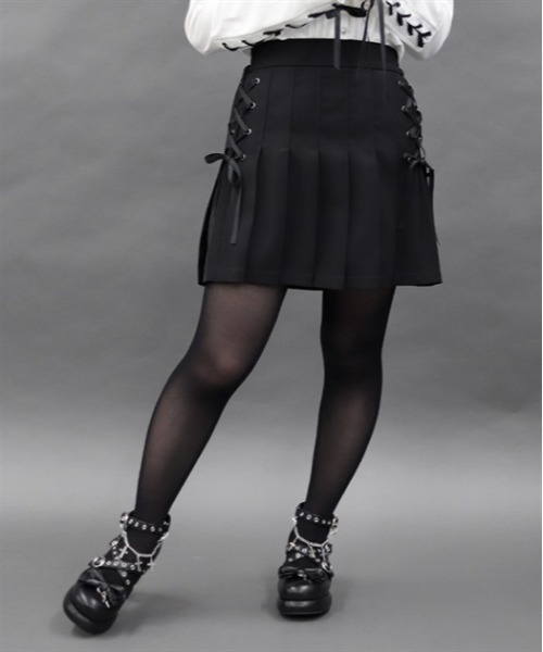 axes femme POETIQUE(アクシーズファムポエティック)の「プリーツミニスカパン(その他パンツ・レディース・ブルー/グレー/ブラック・MEDIUM)」の1枚目の写真