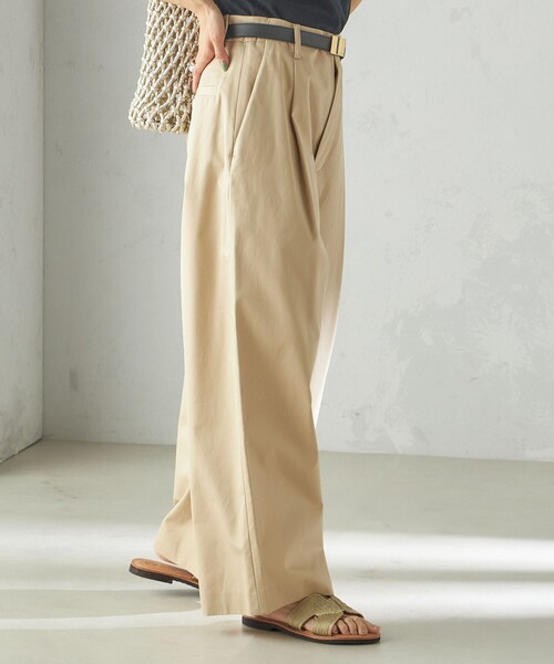 SHIPS（シップス）の「SHIPS Primary Navy Label:チノパンツ（チノパンツ・レディース・ベージュ・40/38/36）」の2枚目の写真