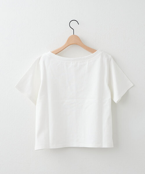 DISCOAT(ディスコート)の「【WEB限定】ミニ裏毛ワンショルプルオーバー(Tシャツ/カットソー・レディース・ホワイト/ネイビー/チャコールグレー/アイボリー・MEDIUM)」の20枚目の写真