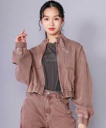 ZIDDY（ジディ）の「【 ニコ☆プチ 掲載 】ハイネックデニムジャケット(130~160cm)（デニムジャケット）」