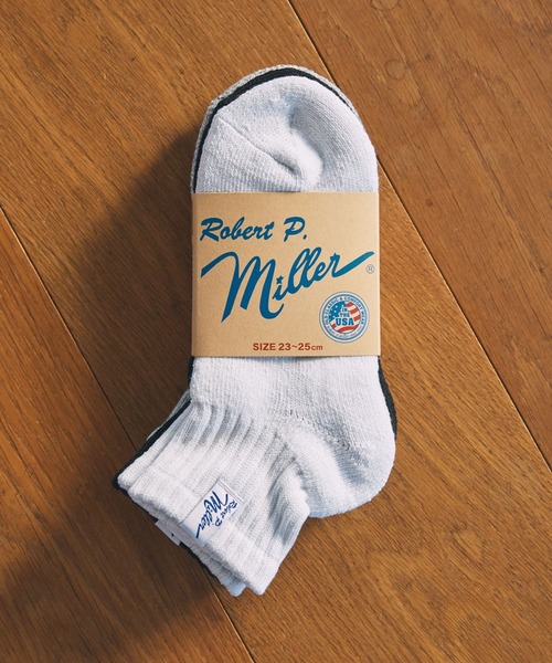 MILLER(ミラー)の「【Robert P. Miller / ロバート・ピー・ミラー】3足セット ネームワンポイント ショート丈 ソックス(ソックス/靴下・レディース・ブラック/ホワイト/その他・FREE)」の5枚目の写真