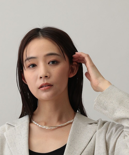 GLOBAL WORK（グローバルワーク）の「MATINEE LINE/変形パールチョーカー/288870（チョーカー・レディース・シルバー/ゴールド・FREE）」の8枚目の写真