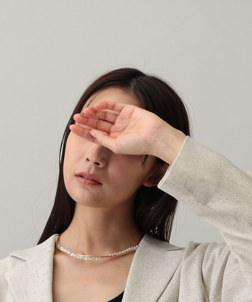 GLOBAL WORK（グローバルワーク）の「MATINEE LINE/変形パールチョーカー/288870（チョーカー・レディース・シルバー/ゴールド・FREE）」の7枚目の写真