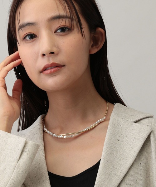 GLOBAL WORK（グローバルワーク）の「MATINEE LINE/変形パールチョーカー/288870（チョーカー・レディース・シルバー/ゴールド・FREE）」の5枚目の写真
