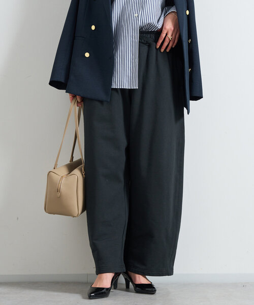 un dix cors（アンディコール）の「《リラックスカジュアルに》裏毛カーブパンツ（スウェットパンツ・レディース・ブラック/グレー・FREE）」の17枚目の写真