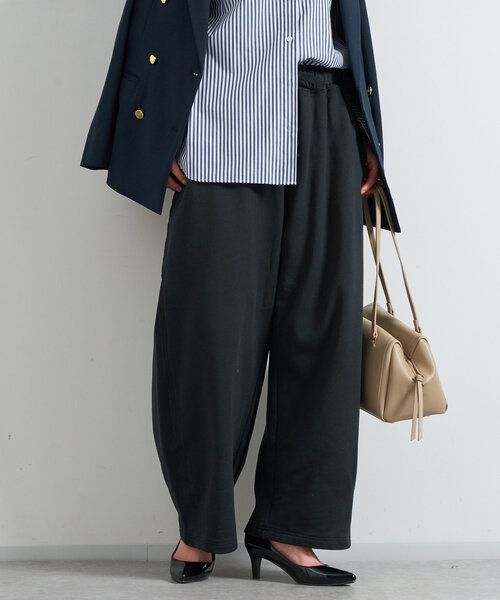 un dix cors（アンディコール）の「《リラックスカジュアルに》裏毛カーブパンツ（スウェットパンツ・レディース・ブラック/グレー・FREE）」の21枚目の写真