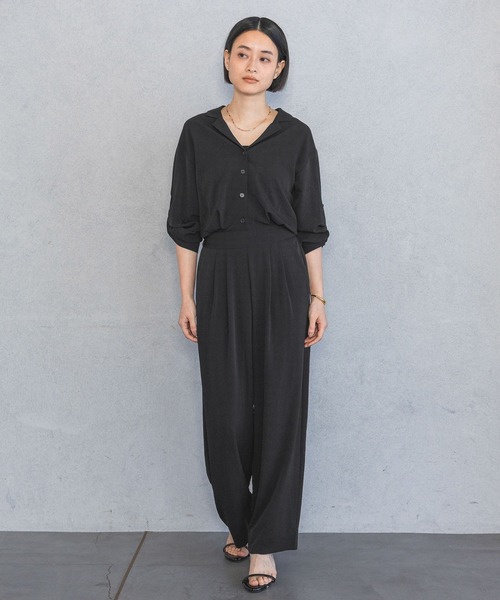 サロペット　オーバーオール　ichi ブラック サロペット koei_t091