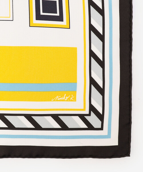 manipuri（マニプリ）の「manipuri | シルクスカーフ カクテル 65×65 WOMEN（バンダナ/スカーフ・レディース・ブラック系その他/ブルー系その他・ONE）」の4枚目の写真