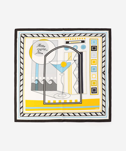 manipuri（マニプリ）の「manipuri | シルクスカーフ カクテル 65×65 WOMEN（バンダナ/スカーフ・レディース・ブラック系その他/ブルー系その他・ONE）」の5枚目の写真