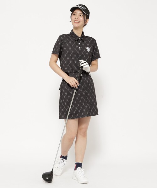 adabat(アダバット)の「【新レーベル ADABAT NAVY】吸水速乾 フルールドリスポロシャツ(ポロシャツ・レディース・ブラック系・42/40/38/36)」の12枚目の写真