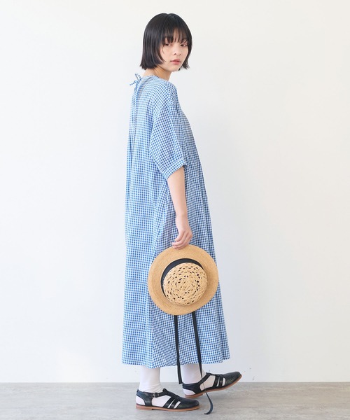 △gingham pin tuck ワンピース（ワンピース）｜bulle de savon
