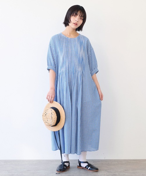 bulledesavon ワンピース bulle de savon（ビュルデサボン） ワンピース fuwa fuwa gingham
