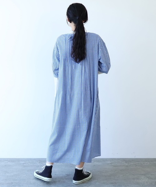 △gingham pin tuck ワンピース（ワンピース）｜bulle de savon