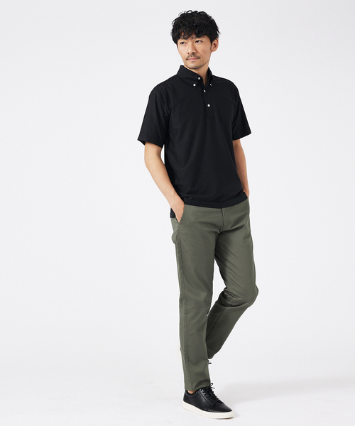 ABAHOUSE GRAY（アバハウスグレイ）の「トリコットサッカー ボタンダウン ポロシャツ（ポロシャツ・メンズ・ネイビー/ホワイト/ブラック/ブルー系その他・50/48/46）」の18枚目の写真