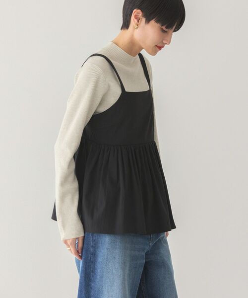 AMERICAN HOLIC（アメリカンホリック）の「ティアードキャミ（キャミソール・レディース・ブラック・L/M）」の2枚目の写真