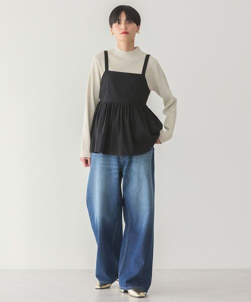 AMERICAN HOLIC（アメリカンホリック）の「ティアードキャミ（キャミソール・レディース・ブラック・L/M）」の4枚目の写真