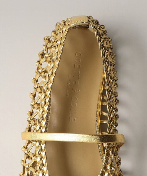 ODETTE E ODILE（オデットエオディール）の「ラウンドメッシュ フラット10↑（パンプス・レディース・ブラック/ゴールド/ワインレッド・22cm/22.5cm/23cm/23.5cm/24cm/24.5cm/25cm）」の12枚目の写真