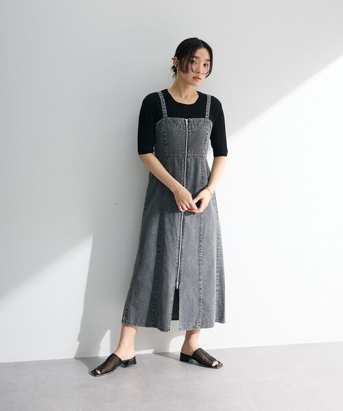 ELENCARE DUE（エレンカーレデュエ）の「・ELENCARE DUE デニムW-ZIPジャンスカ（ジャンパースカート・レディース・ブラック/インディゴブルー/ライトインディゴブルー・FREE）」の5枚目の写真