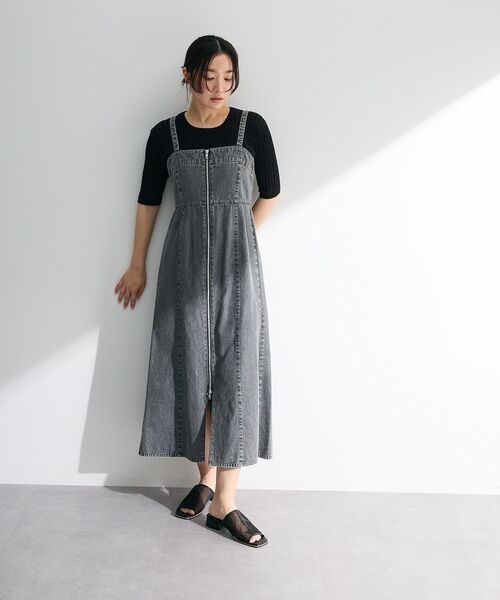 ELENCARE DUE（エレンカーレデュエ）の「・ELENCARE DUE デニムW-ZIPジャンスカ（ジャンパースカート・レディース・ブラック/インディゴブルー/ライトインディゴブルー・FREE）」の6枚目の写真