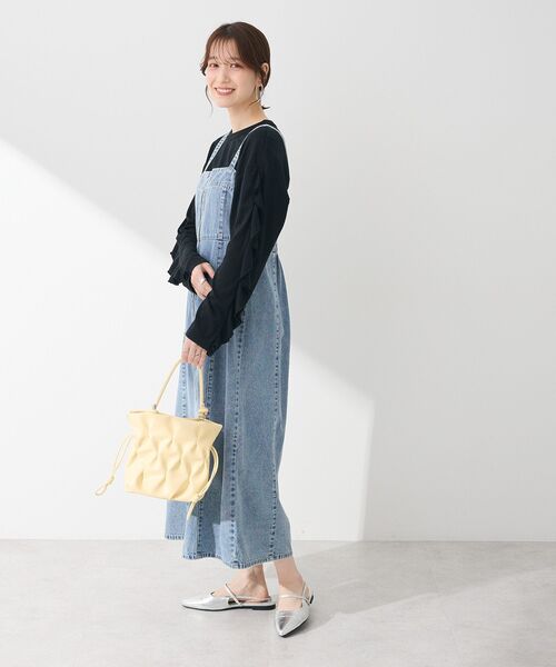 ELENCARE DUE（エレンカーレデュエ）の「・ELENCARE DUE デニムW-ZIPジャンスカ（ジャンパースカート・レディース・ブラック/インディゴブルー/ライトインディゴブルー・FREE）」の10枚目の写真