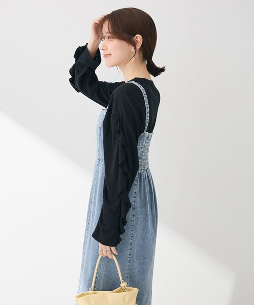 ELENCARE DUE（エレンカーレデュエ）の「・ELENCARE DUE デニムW-ZIPジャンスカ（ジャンパースカート・レディース・ブラック/インディゴブルー/ライトインディゴブルー・FREE）」の13枚目の写真